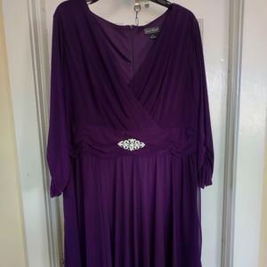 Mid length lined chiffon dress